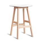 Artiss Set of 2 Beech Wood Bar Stools - White