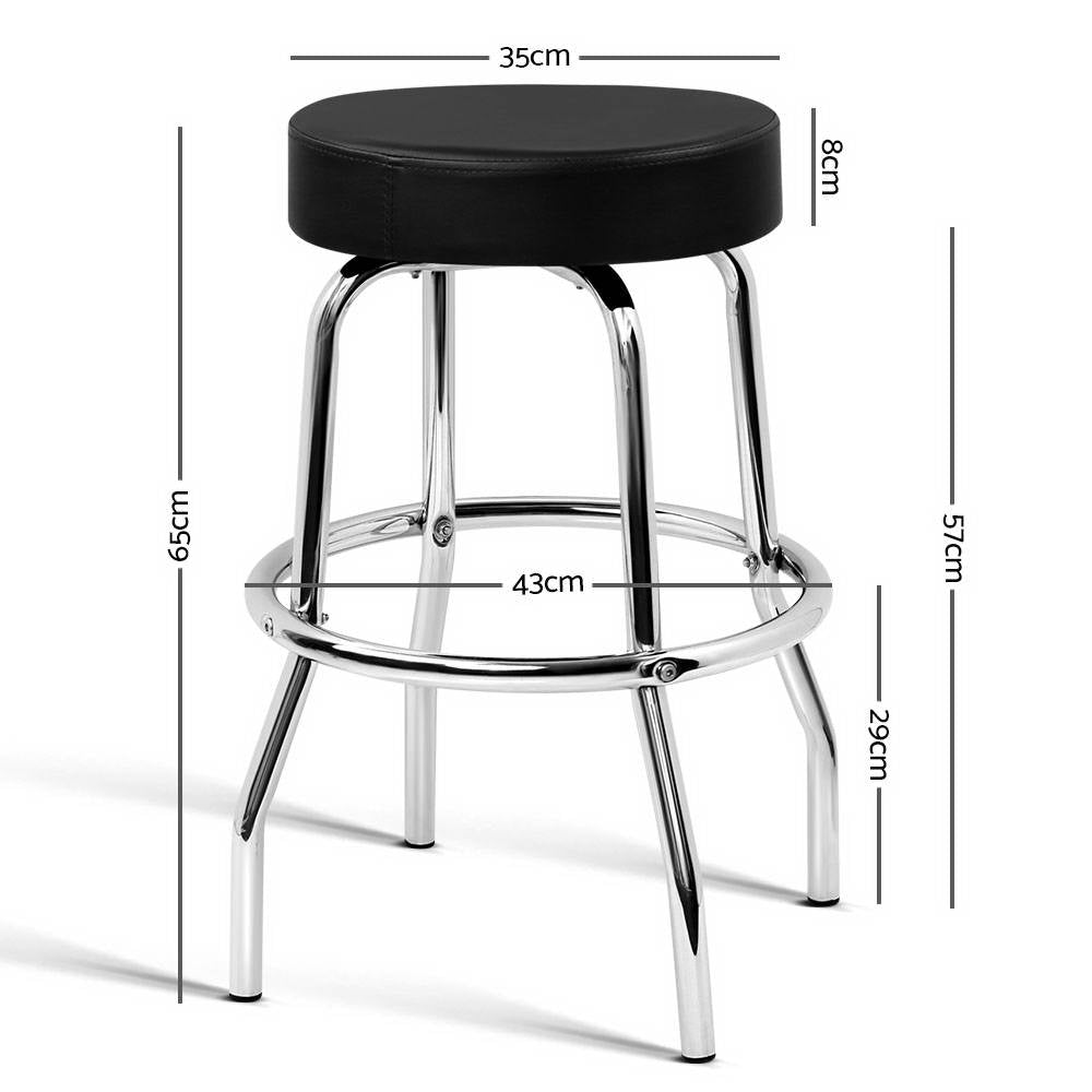 Artiss PU Leather Guitar Bar Stool - Black 