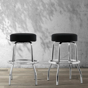 Artiss PU Leather Guitar Bar Stool - Black 