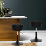 Artiss Kitchen Bar Stools Accent Chairs Gas Lift Stool Swivel Barstools Leather Black