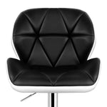 Artiss 2x Kitchen Bar Stools Swivel Bar Stool Chairs Leather Gas Lift Black