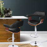 Artiss Wooden Bar Stool - Black