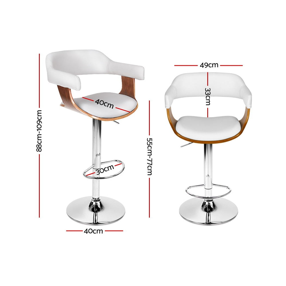 Artiss Wooden Bar Stool - White