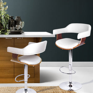 Artiss Wooden Bar Stool - White