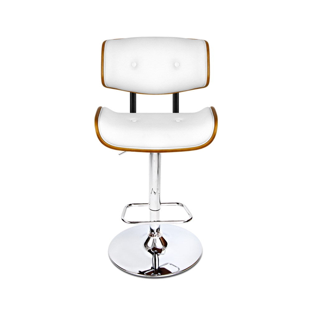 Artiss Wooden Gas Lift  Bar Stools - White