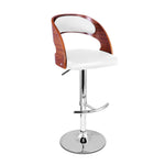 Artiss Wooden Gas Lift  Bar Stools - White