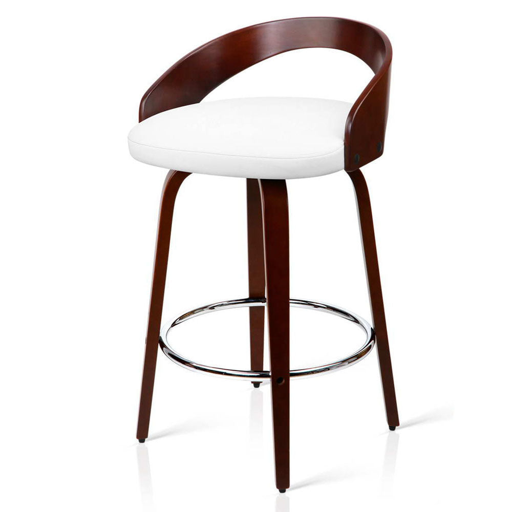 Artiss Set of 2 Wooden Bar Stools - White