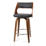 Artiss Set of 2 Wooden Bar Stools - Black