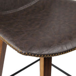 Artiss Set of 2 PU Leather Bar Stools - Walnut