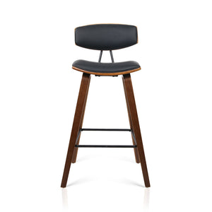 Artiss Set of 2 PU Leather Bar Stools - Black