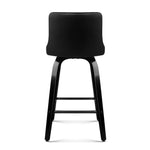 Artiss Set of 2 Wooden Bar Stool - Black