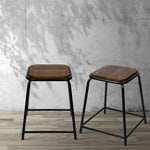 Artiss Set of 4 Pine Wood Bar Stools - Black