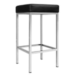 Artiss Set of 2 PU Leather Backless Bar Stools - Black