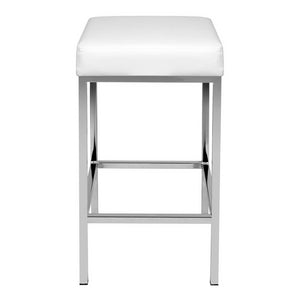 Artiss Set of 2 PU Leather Backless Bar Stools - White