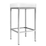 Artiss Set of 2 PU Leather Backless Bar Stools - White