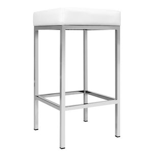 Artiss Set of 2 PU Leather Backless Bar Stools - White