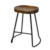 Artiss Set of 2 Wooden Backless Bar Stools - Black