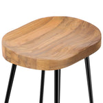Artiss Set of 2 Wooden Backless Bar Stools - Natural