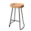 Artiss Set of 2 Wooden Backless Bar Stools - Natural