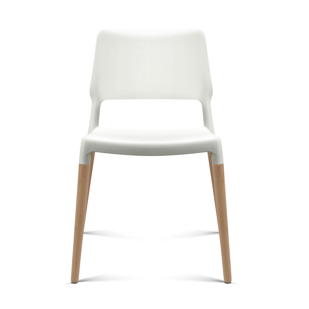 Artiss Set of 4 Wooden Stackable Dining Chairs - White