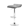 Artiss 2x Fabric Bar Stools Swivel Bar Stool Dining Chairs Gas Lift Kitchen Grey