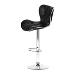 Artiss Set of 2 PU Leather Bar Stools - Black