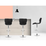 Artiss Set of 2 PU Leather Bar Stools - Black