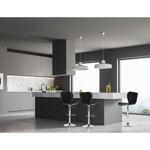 Artiss Set of 2 PU Leather Bar Stools - Black