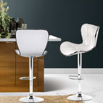 Artiss Set of 2 PU Leather Bar Stools - White