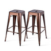 Artiss Set of 2 Metal Backless Stools - Bronze