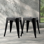 Artiss Set of 4 Metal Backless Bar Stools - Black