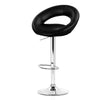 Artiss 2x Gas Lift Bar Stools Swivel Chairs Leather Chrome Black