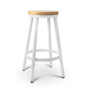 Artiss Set of 2 Wooden Stackable Bar Stools 