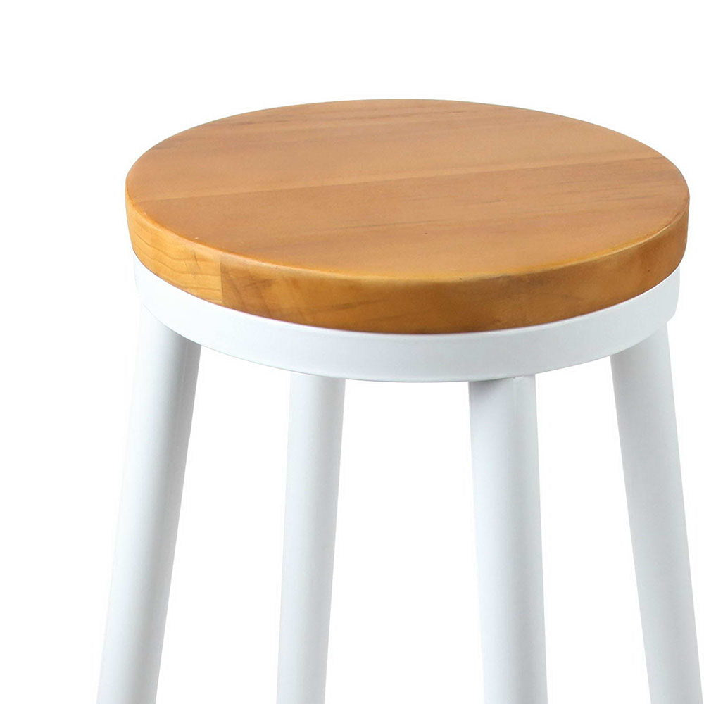 Artiss Set of 2 Wooden Stackable Bar Stools 