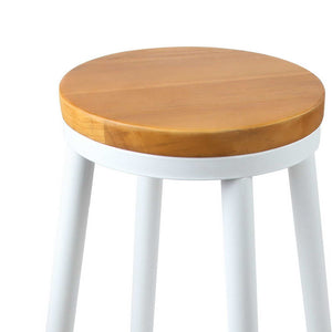Artiss Set of 2 Wooden Stackable Bar Stools 