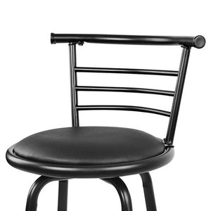 Artiss Set of 2 PU Leather Bar Stools - Black