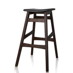 Artiss Set of 2 Wooden and Padded Bar Stools - Black
