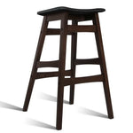 Artiss Set of 2 Wooden and Padded Bar Stools - Black