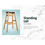 Artiss Set of 2 Wooden and Padded Bar Stools - White