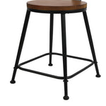 Artiss Set of 2 Elm Wood Dining Chairs - Dark Brown