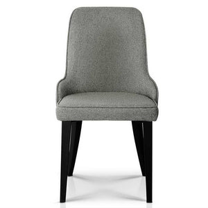 Artiss Set of 2 Fabric Dining Chairs - Grey