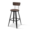 Artiss Industrial Swivel Bar Stool - Black