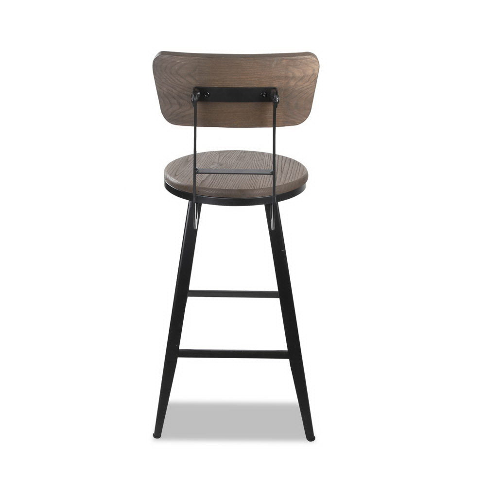 Artiss Industrial Swivel Bar Stool - Black