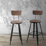 Artiss Industrial Swivel Bar Stool - Black