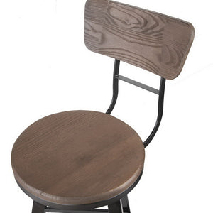 Artiss Industrial Swivel Bar Stool - Black