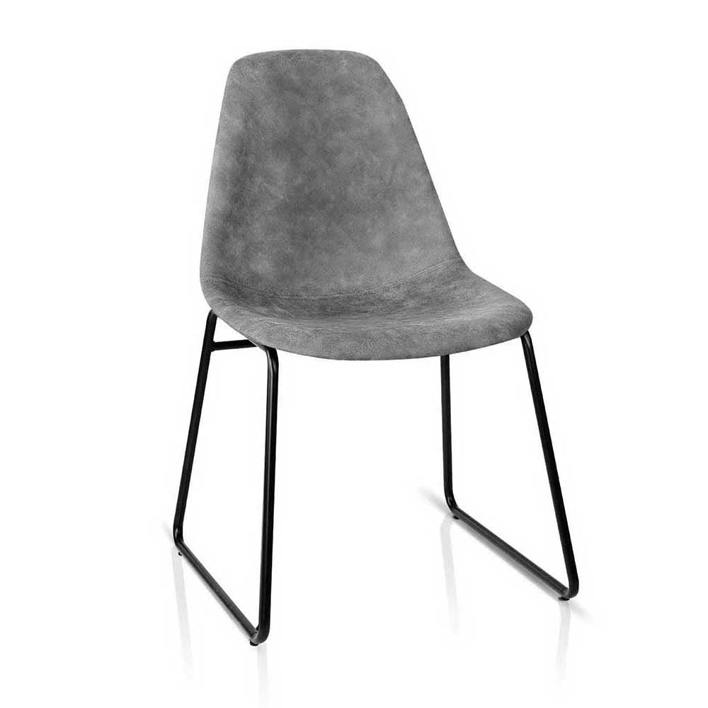 Artiss Set of 2 PU Leather Dining Chairs - Grey