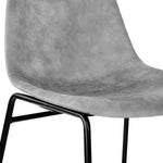 Artiss Set of 2 PU Leather Dining Chairs - Grey