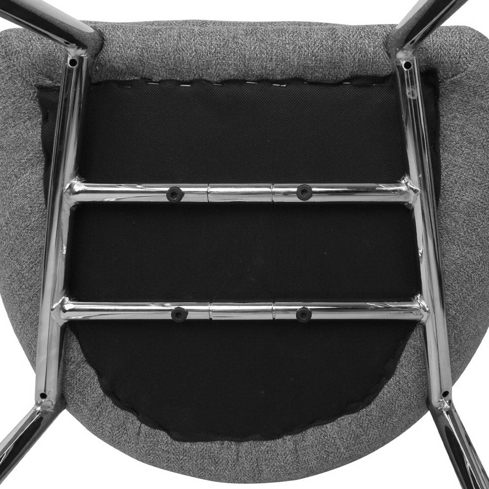 Artiss Set of 2 Fabric Bar Stools - Grey