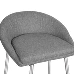 Artiss Set of 2 Fabric Bar Stools - Grey