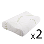 Giselle Bedding Set of 2 Bamboo Pillow with Memory Foam 